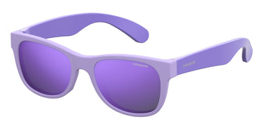 Boys and Girls Polaroid Eyeglasses: P0300 - Crystal Violet - SpecSMART Eye Clinic (Diagonal View)